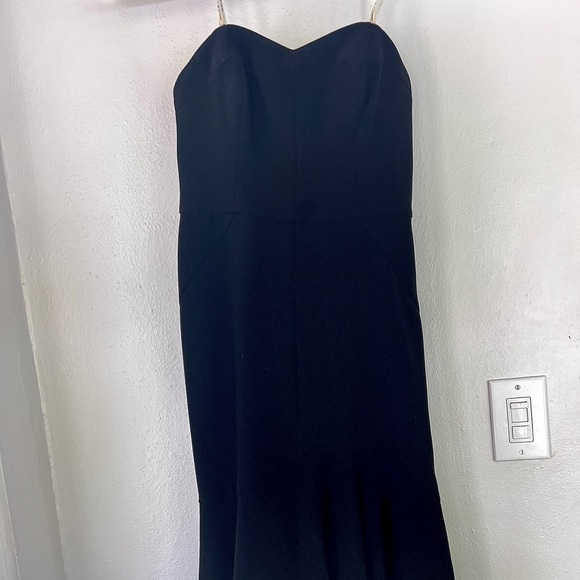 Halston Heritage Black Strapless Flounce Ruffled Skirt - Picture 7 of 8